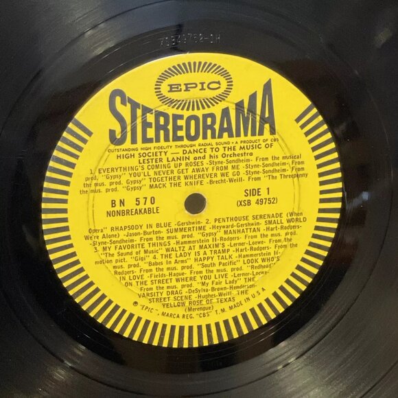 Lester Lanin And His Orchestra High Society (Vinyl) Epic Stereorama BN 570 VG+ - Picture 8 of 9